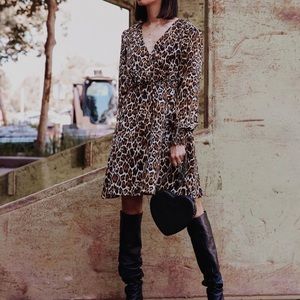 BRAND NEW - WAYF leopard dress